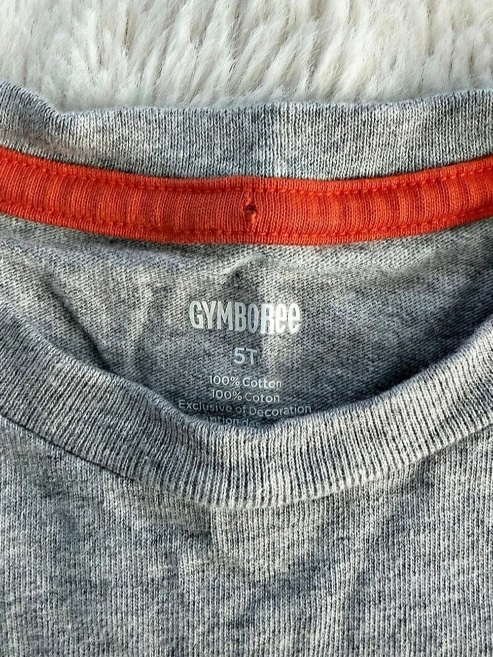 Gymboree Boys Halloween Pumpkin Bat Applique Shirt Size 5T Gray - Picture 2 of 4